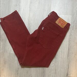 Levi's Deep Red Straight Jeans